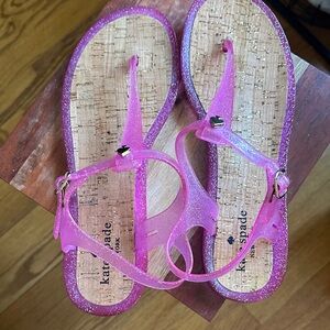 Kate Spade Pink Jelly Glitter Sandals